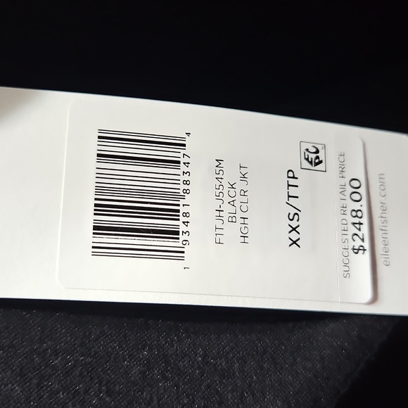 Eileen Fisher Black High Collar Jacket - Picture 6 of 7